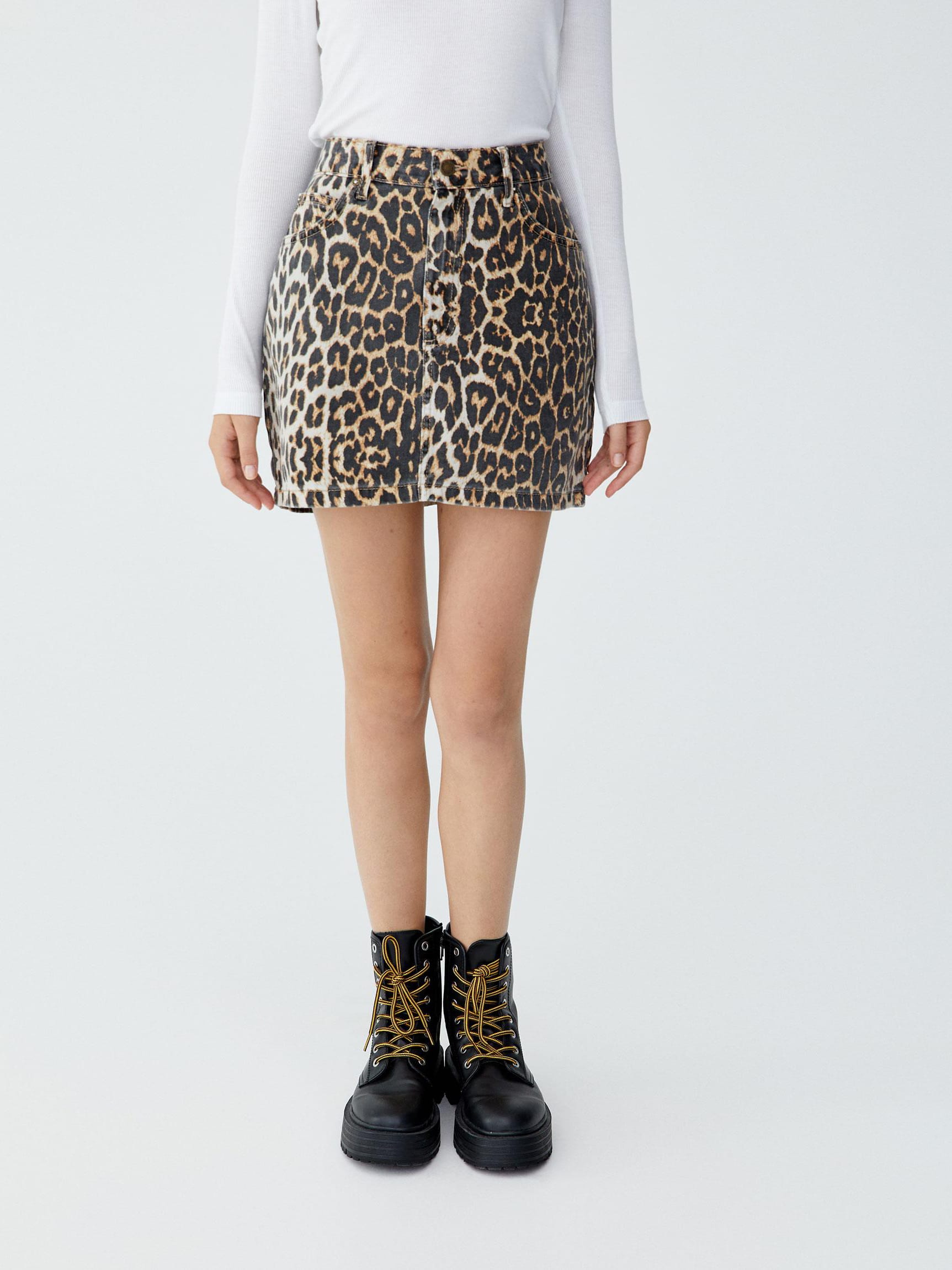 

Юбка Pull & Bear 9398/361/051-AAON XS Леопардовая