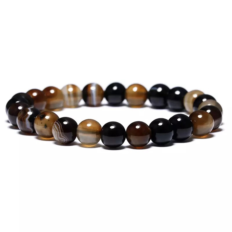 

Браслет из натуральных камней Агат MS Bracelet Brown Agate 781msb Коричневый 19 размер