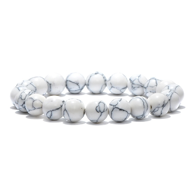 

Браслет из натуральных камней Говлит MS Bracelet Hawlite 771msb Белый 19 размер