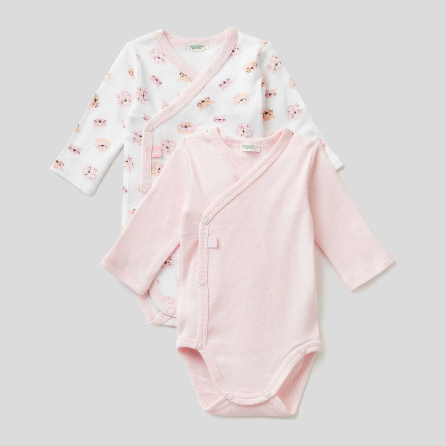 

Боди-распашонка United Colors of Benetton 3E1Q0B096-67R 62 см 2 шт