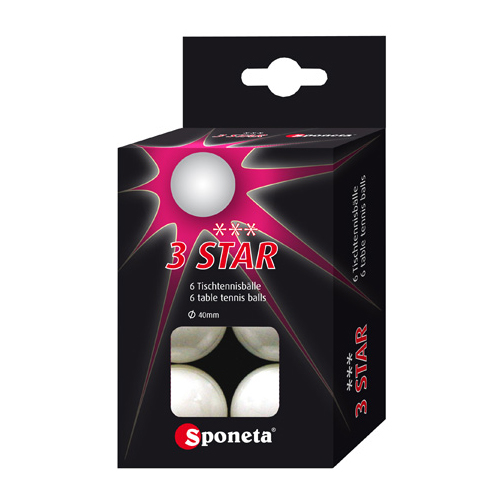 

Шарики для настольного тенниса Sponeta 3 star 6 шт