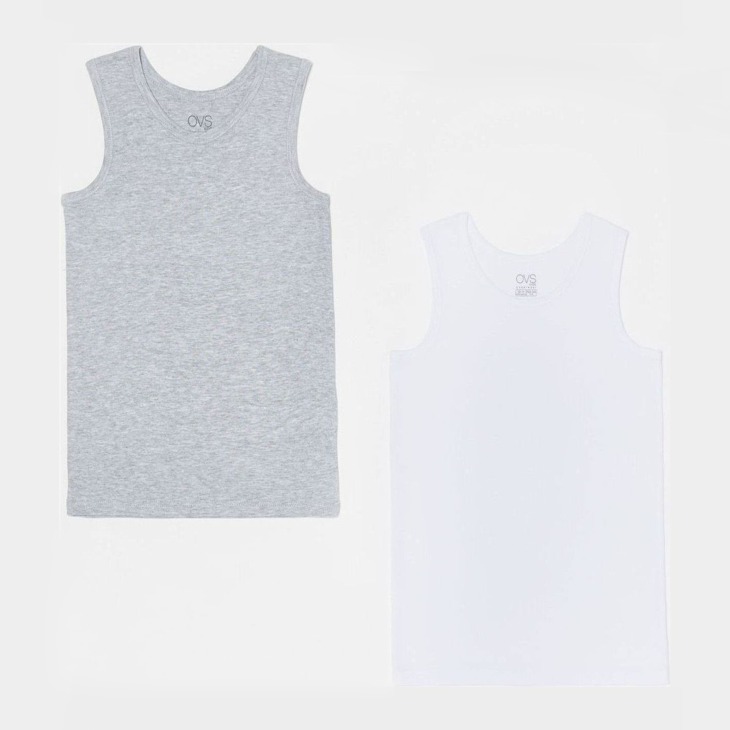 

Майка OVS 1109638 116 см 2 шт White/Grey