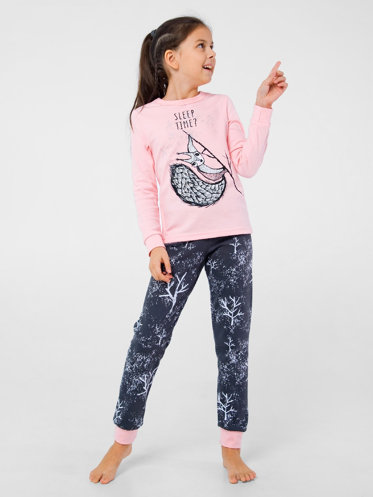 

Пижама Smil 122 Розовый-рисунок-черный 104498