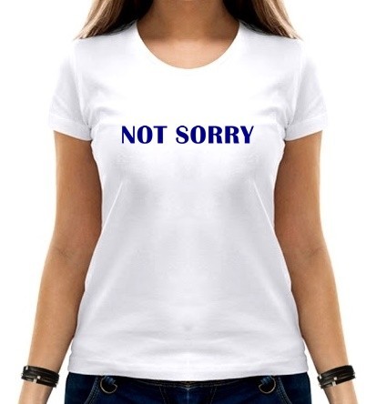 

Футболка женская Not Sorry  белая, Футболка женская Not Sorry 2XL белая