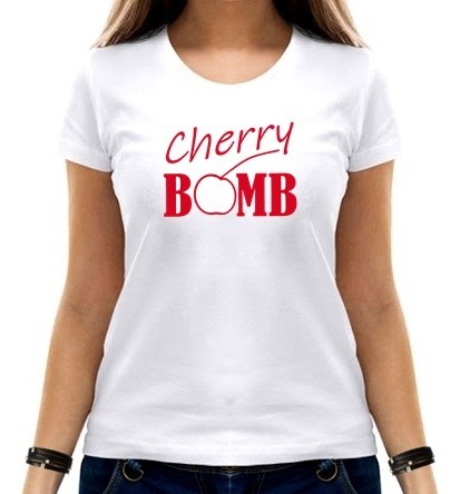 

Футболка женская Cherry Bomb  белая, Футболка женская Cherry Bomb M белая