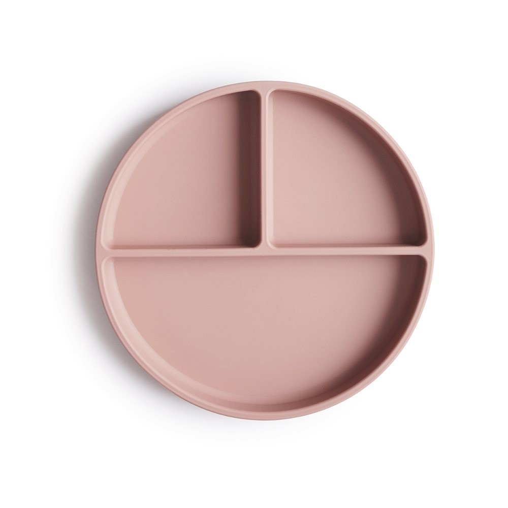 

Секционная силиконовая тарелка с присоской Mushie Blush