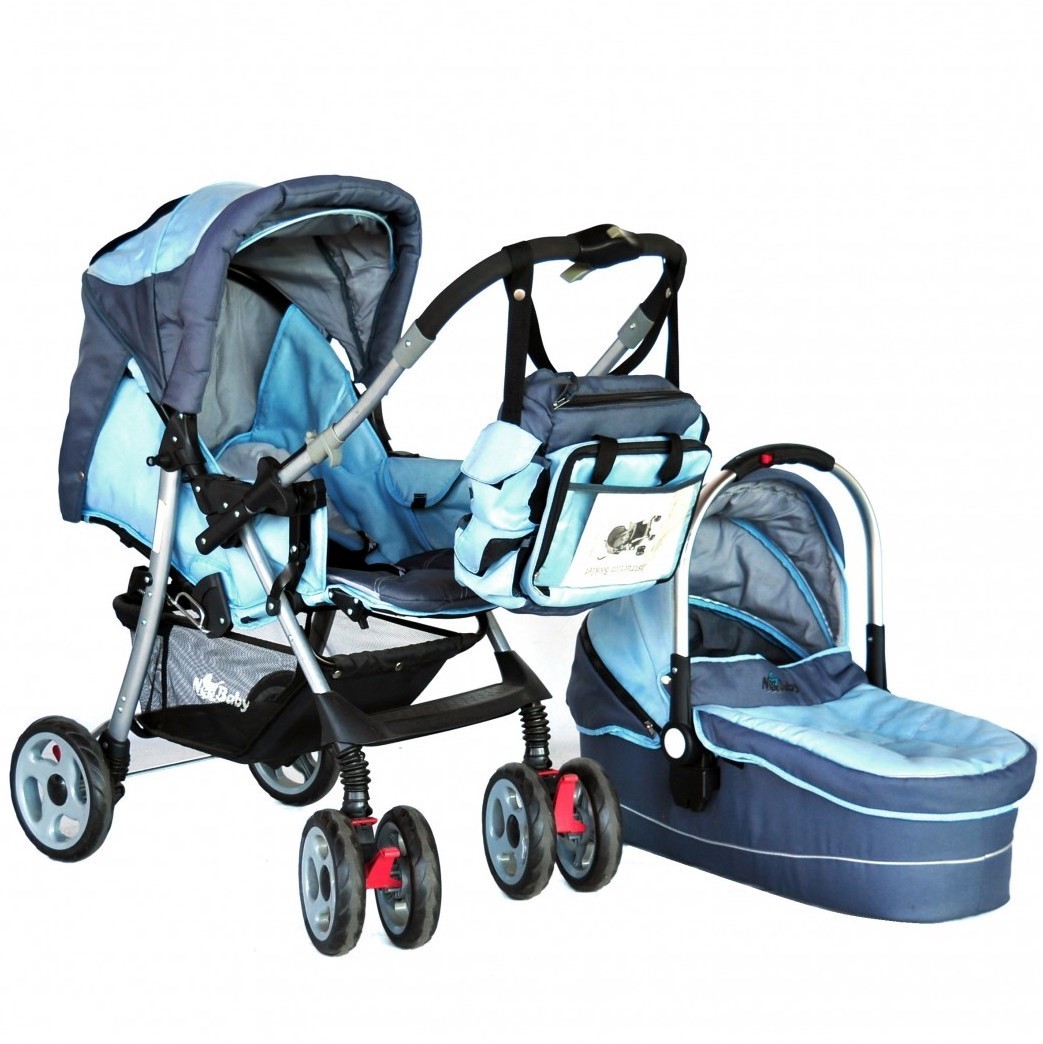 

Универсальная коляска 2 в 1 NeoBaby NB704 голубая