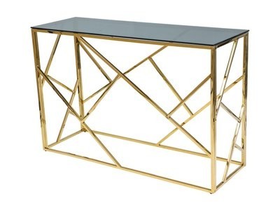 

Столик-консоль стеклянный Intarsio Эскада С золотой 120X40