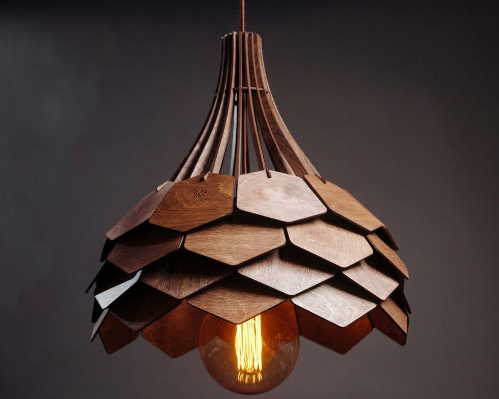 

Люстра деревянная Wood Сонце L-01-11