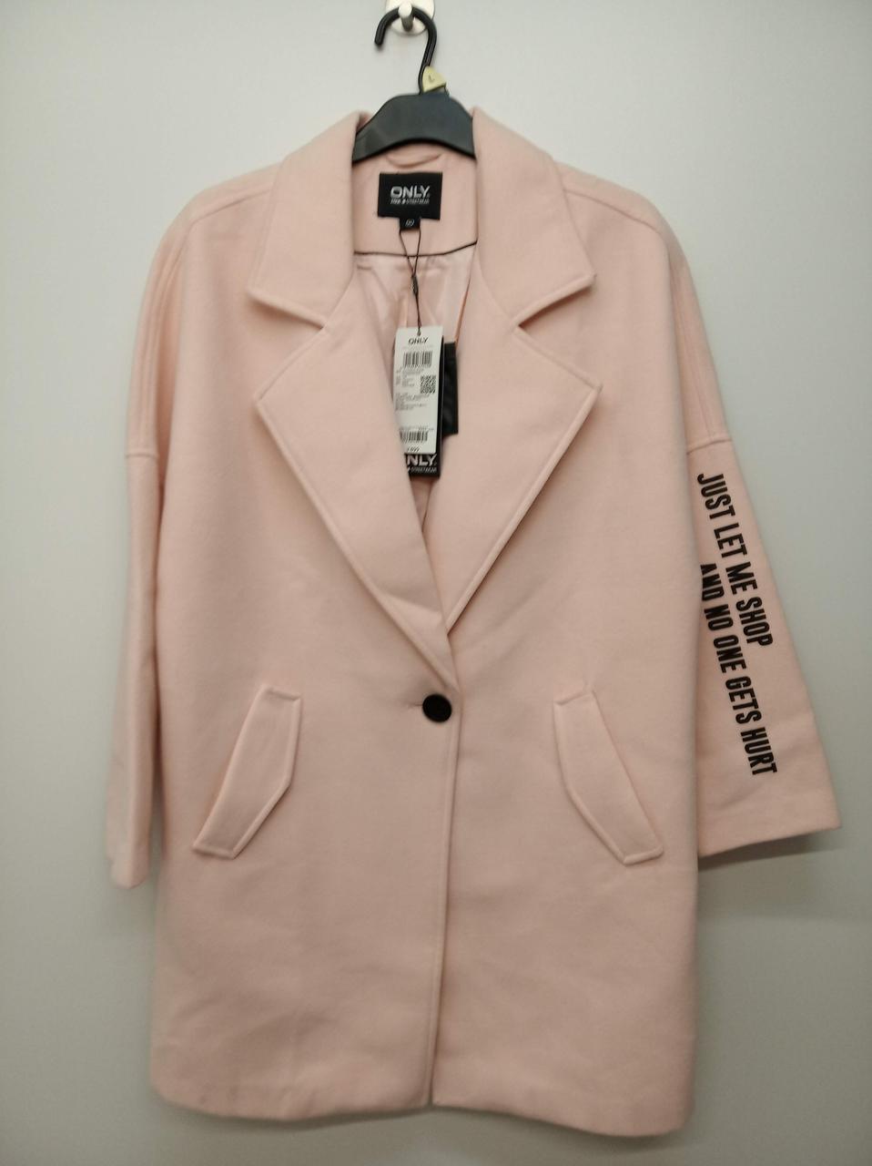 

Женское пальто от ONLY Дания шерсть M XL розовый