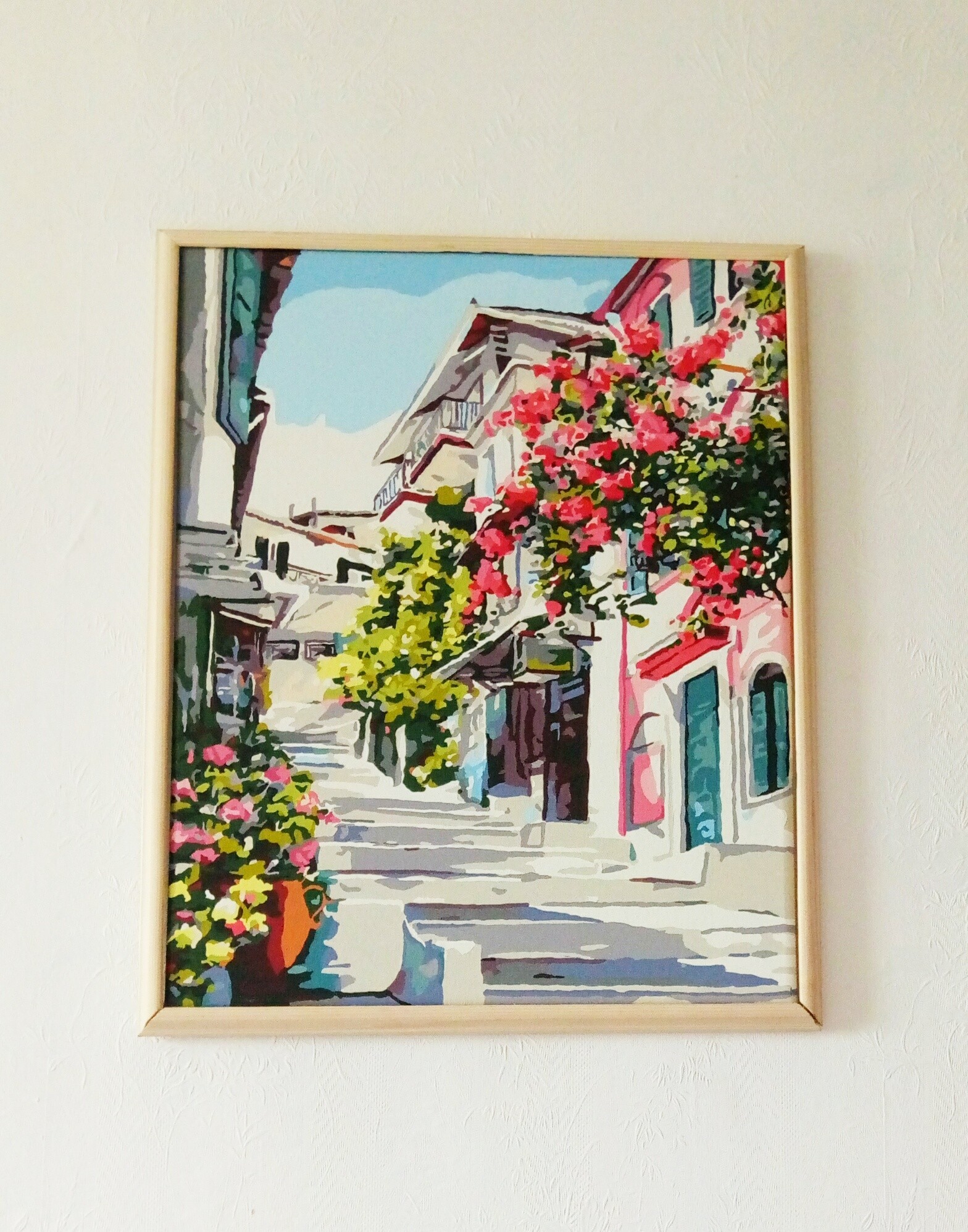 

Готовая картина "Греция" в рамке ( по номерам) 40х50