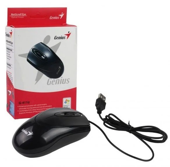 

Мышь проводная Genius NetScroll Eye G-4110 USB, 1000 dpi, 2 кнопки