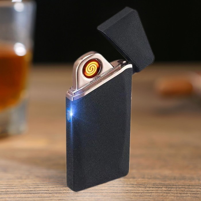 

Спиральная электрическая зажигалка, сенсорная microusb Lighter 110 Черная