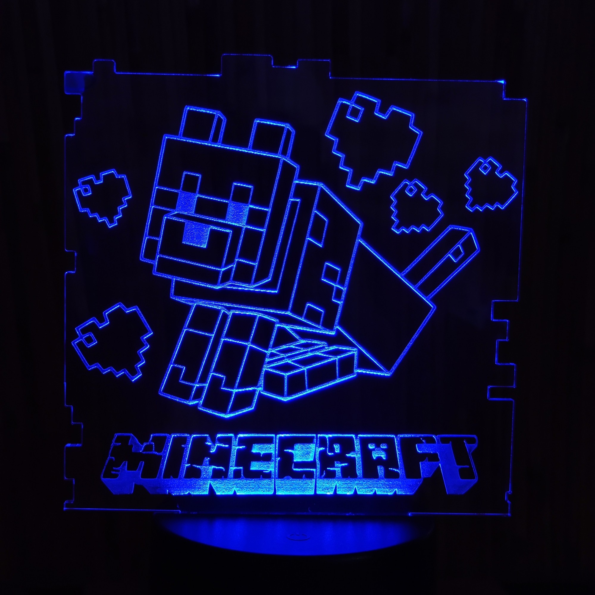 

Акриловый светильник-ночник Minecraft синий tty-n000319