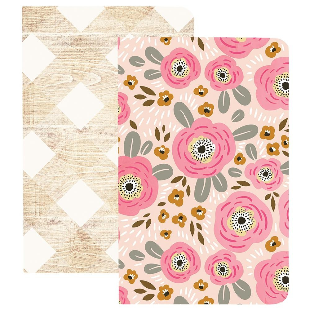

Блокноты 2шт My Happy Place Flowers & Wood W/32 листа