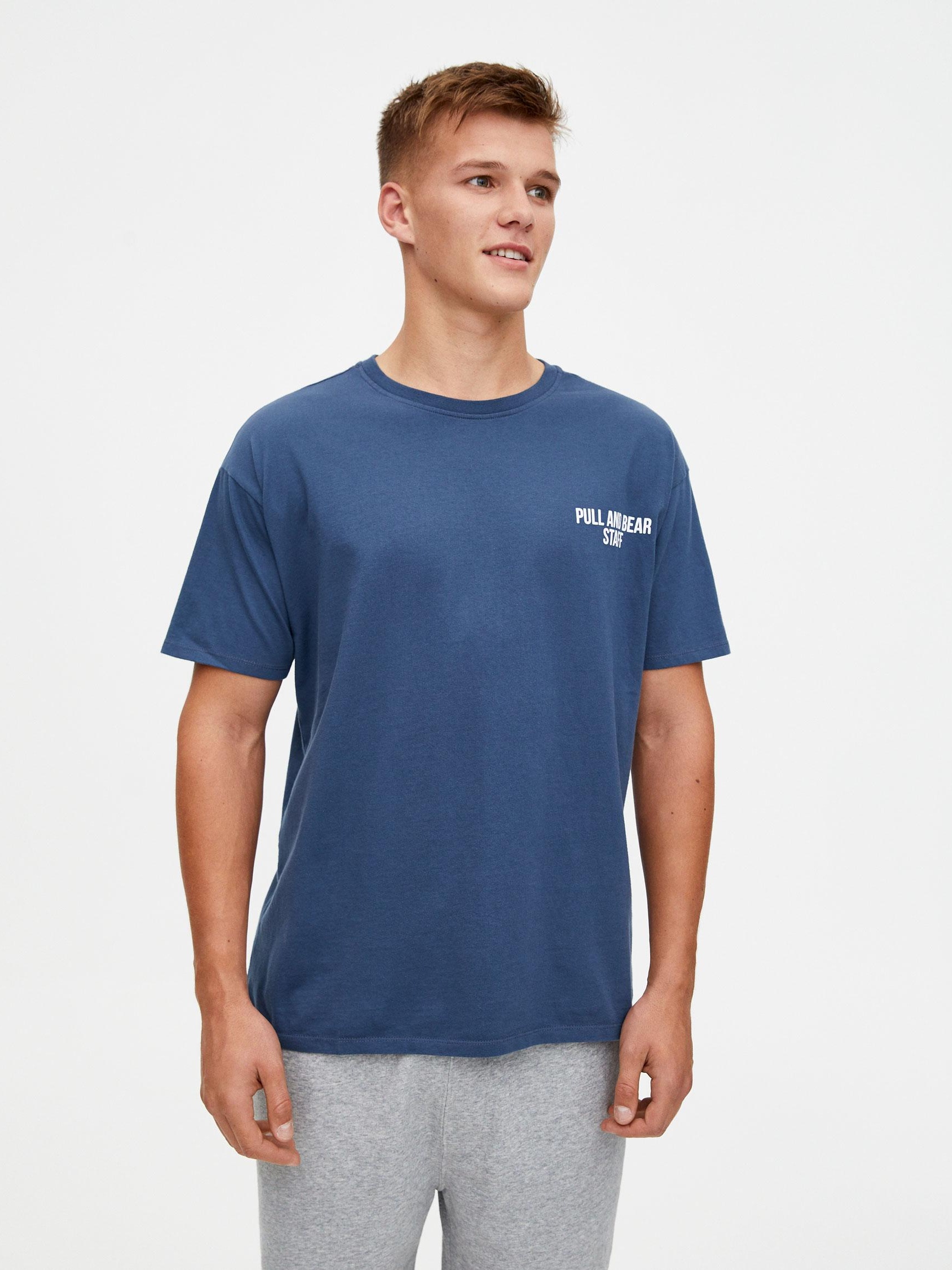 

Футболка Pull & Bear 9232/599/400-ABEA XS Темно-синяя белая
