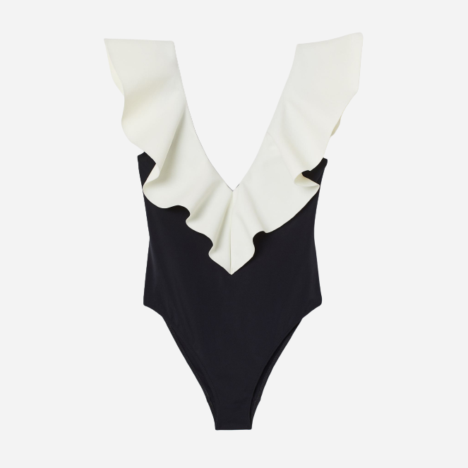 

Купальник слитный женский H&M zh0868792 38 Черно-белый