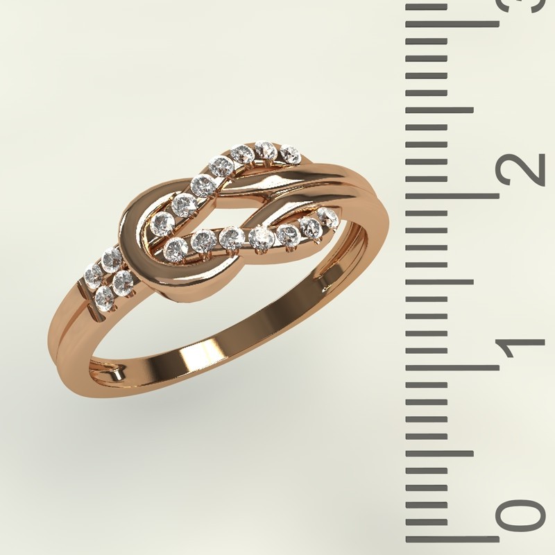 

Золотое кольцо с бриллиантами 524B299 0,09карат Размер18