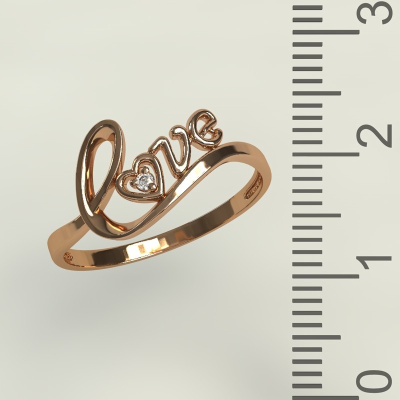 

Золотое кольцо Love 6688 Размер 16,5