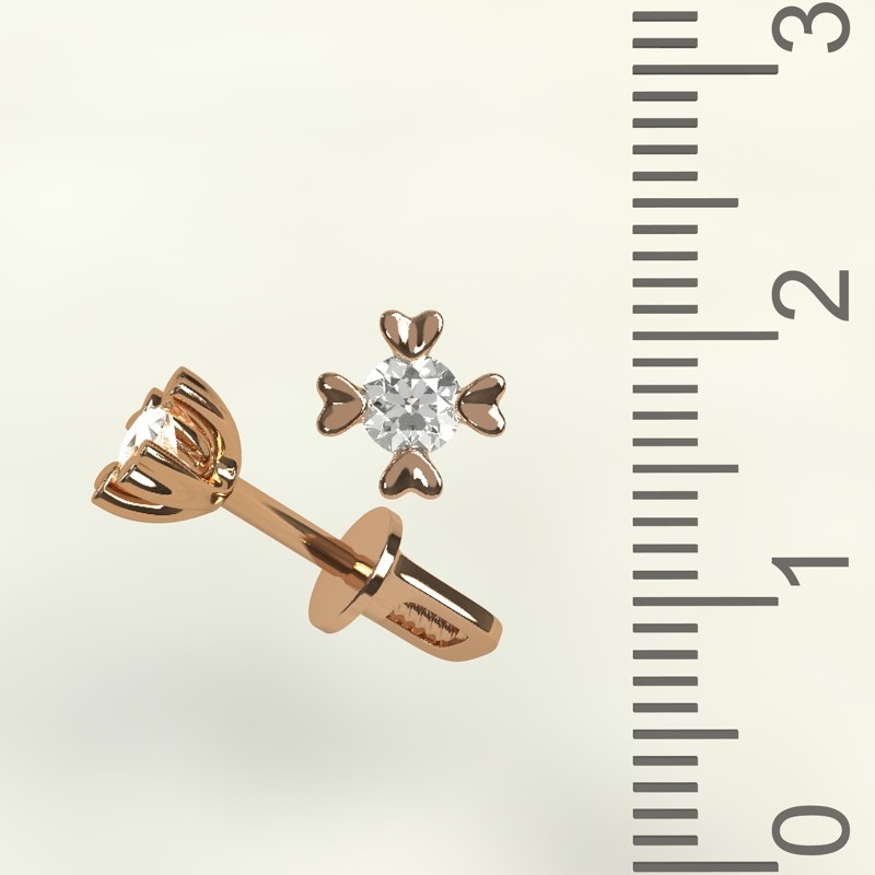 

Золотые серьги с бриллиантами 4505B25 0,17карат