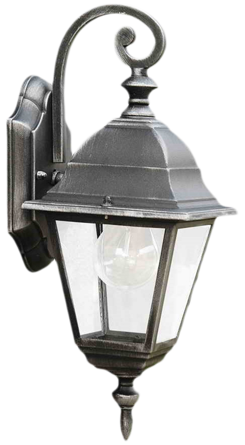 Настенный уличный светильник Lusterlicht QMT 1117S WimbledonI черное серебро (LUST-9609)