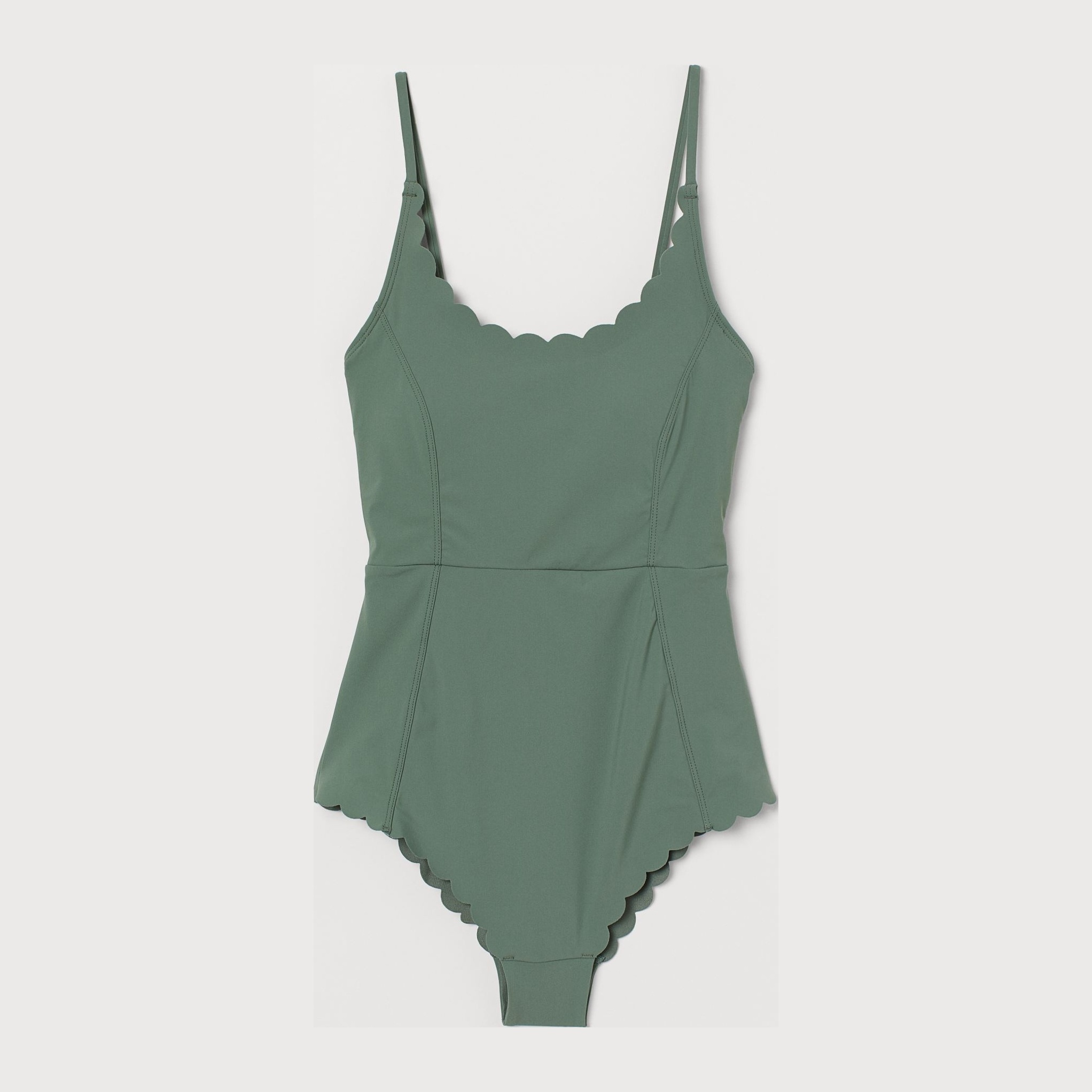 

Купальник слитный женский H&M 1305-7153431 34 Зеленый