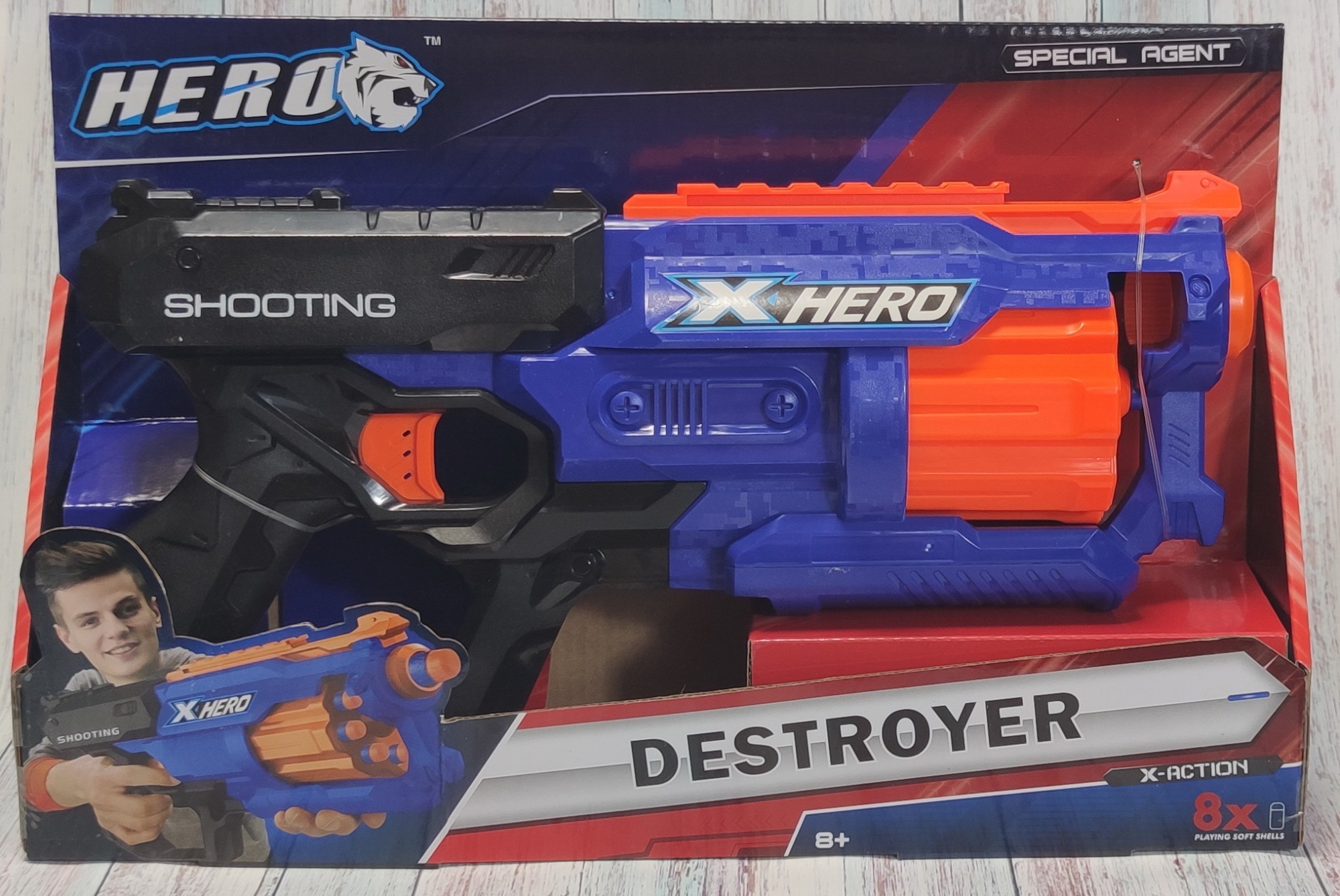 

Бластер Bast XHero 8 патронов Синий (8046-1)