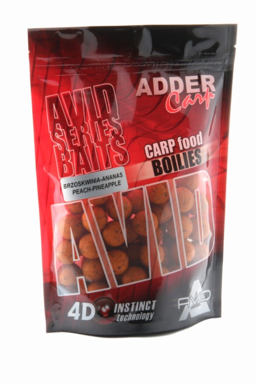 

Бойли Adder AC Boilies AVID Peach&Pineapple 1kg 18mm персик ананас