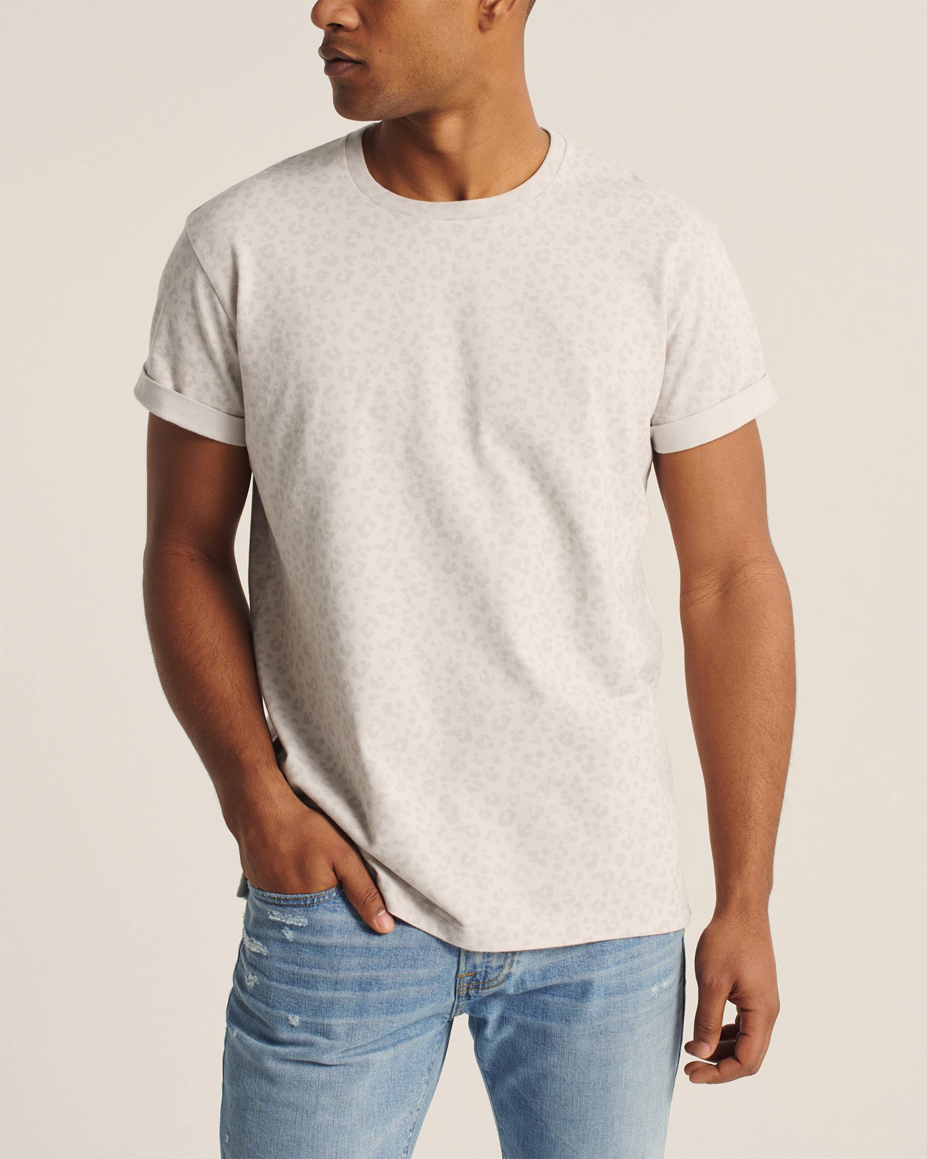 

Футболка Abercrombie & Fitch AF7492M  Светло-серый, Футболка Abercrombie & Fitch AF7492M XL Светло-серый