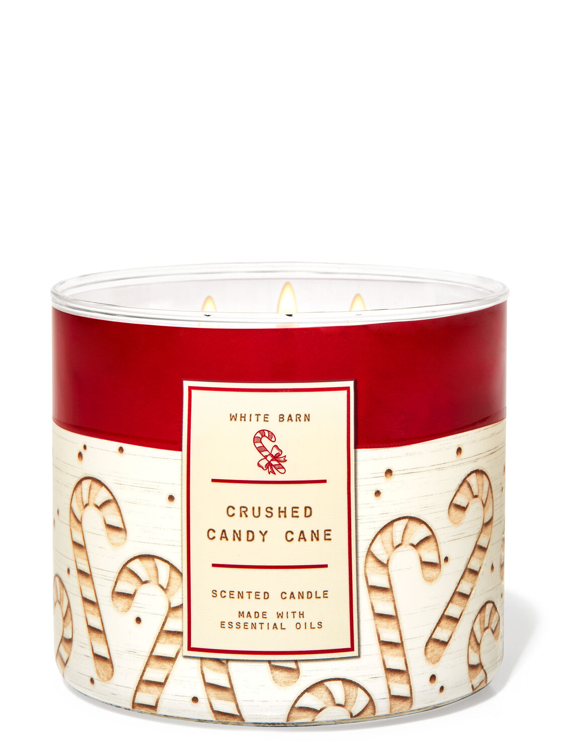 

Свеча ароматизированная CRUSHED CANDY CANE Bath & Body Works BBW0066W 411 г Красный