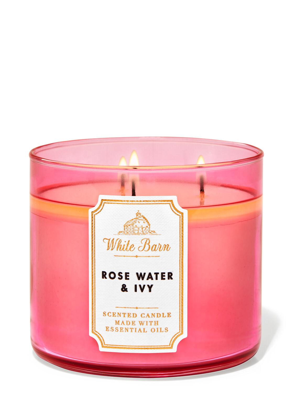 

Свеча ароматизированная ROSE WATER & IVY Bath & Body Works BBW0083W 411 г Светло-розовый