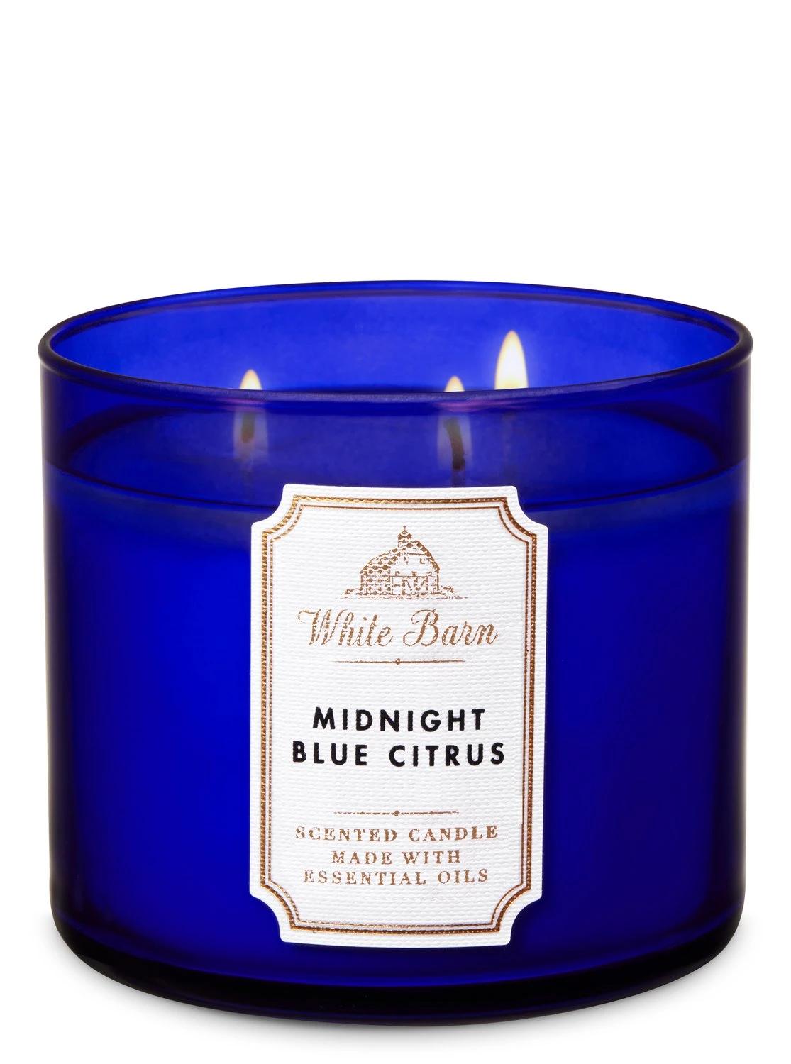 

Свеча ароматизированная MIDNIGHT BLUE CITRUS Bath & Body Works BBW0088W 411 г Темно-синий