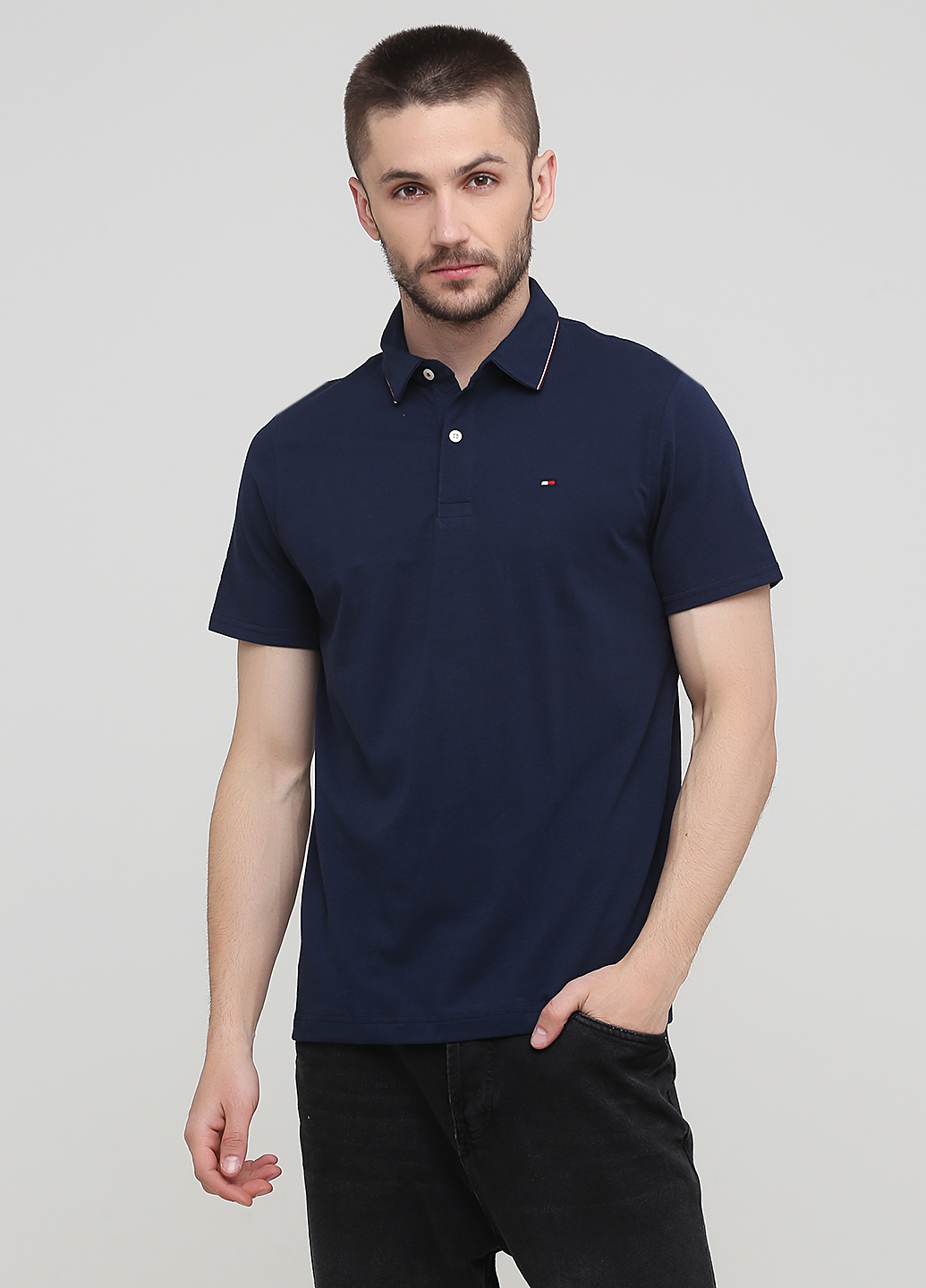 

Поло мужское - поло Tommy Hilfiger TH1355M  Темно-синий, Поло мужское - поло Tommy Hilfiger TH1355M L Темно-синий
