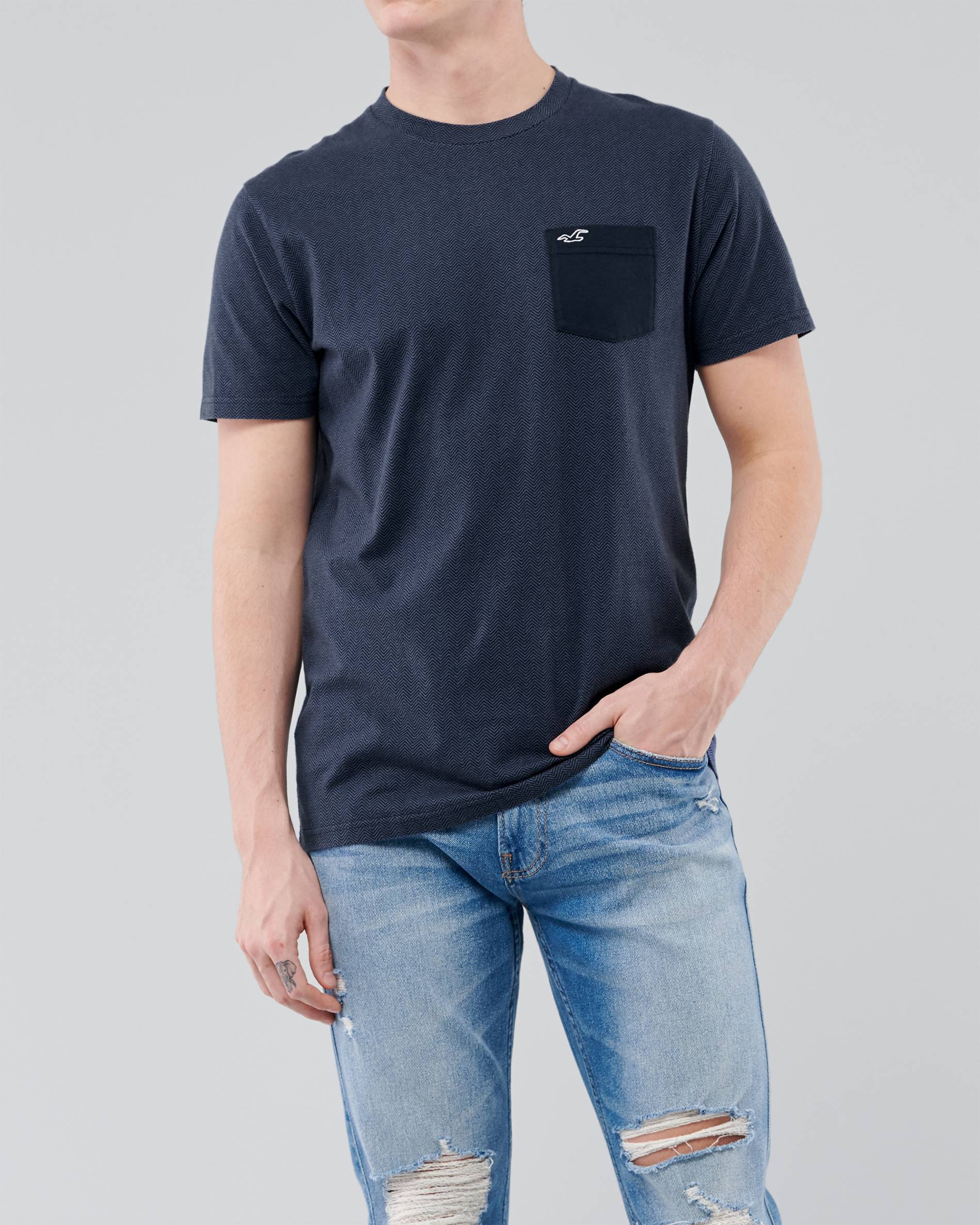

Футболка Hollister HC7885M  Темно-синий, Футболка Hollister HC7885M L Темно-синий
