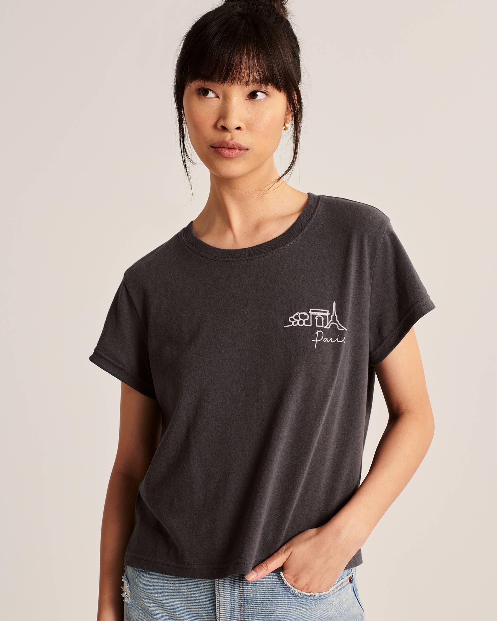 

Футболка Abercrombie & Fitch AF7206W XS Темно-серый