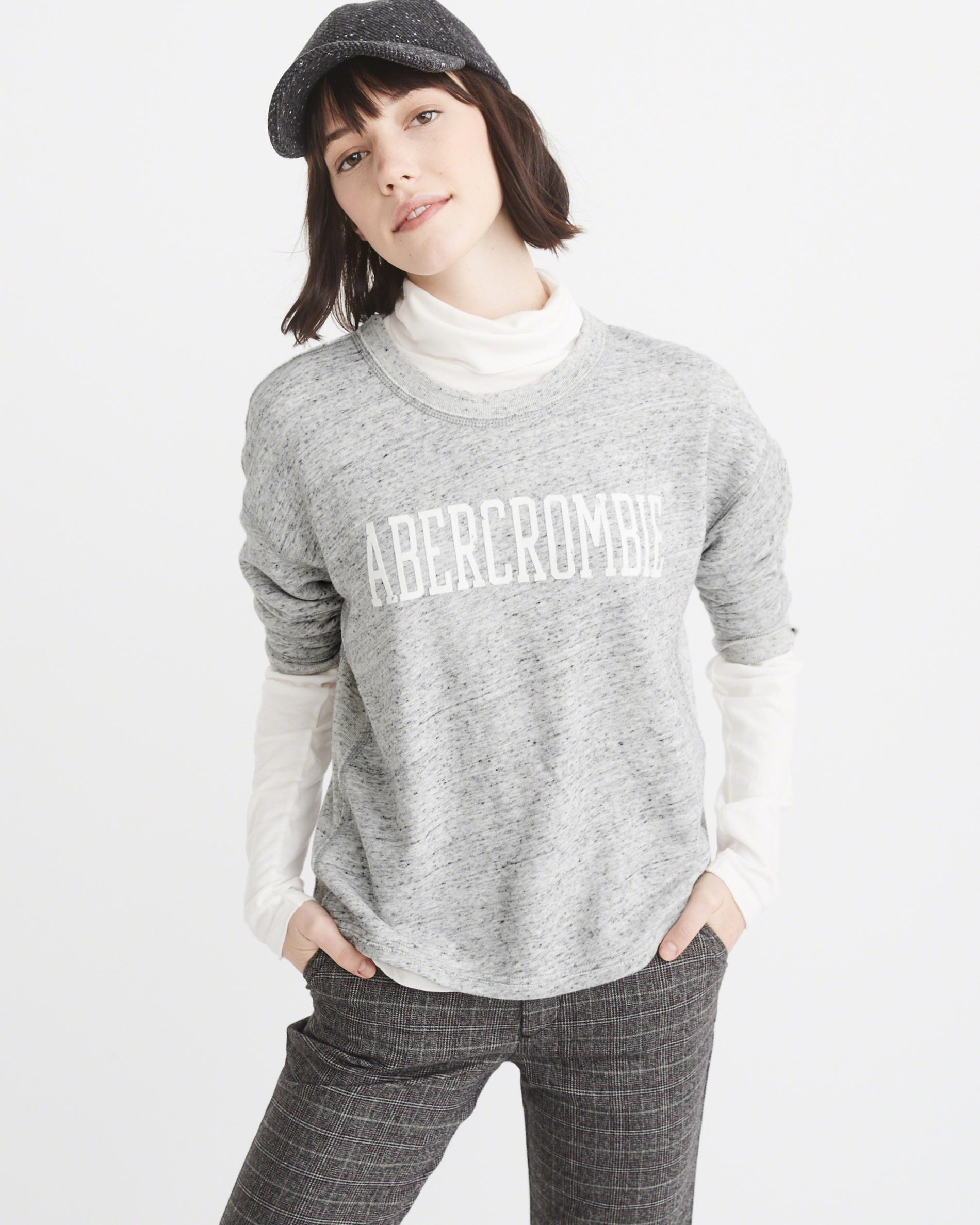 

Свитшот женский - свитшот Abercrombie & Fitch AF5597W  10212 Серый, Свитшот женский - свитшот Abercrombie & Fitch AF5597W S 10212 Серый