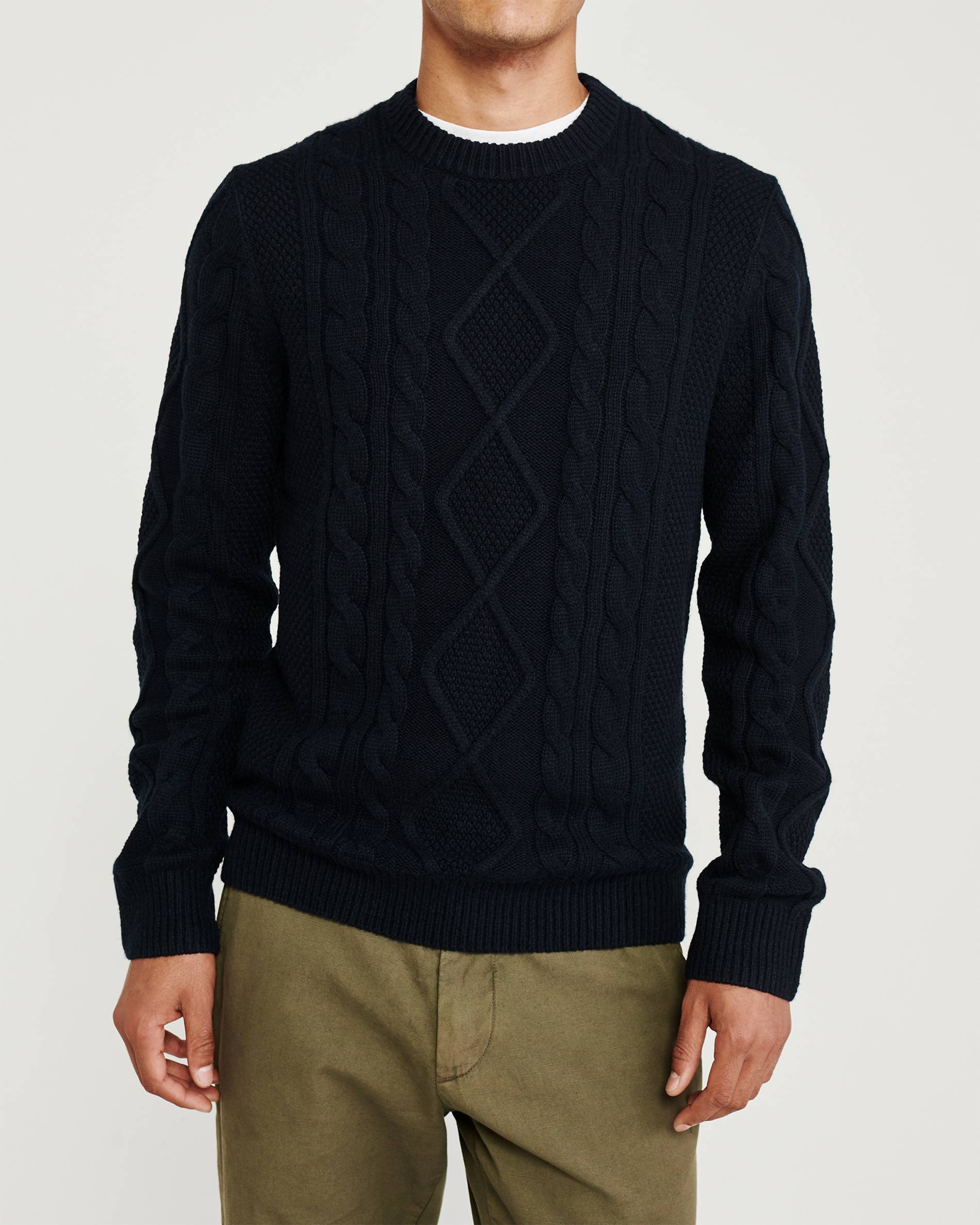 

Свитер мужской - свитер Abercrombie & Fitch AF7103M L Темно-синий