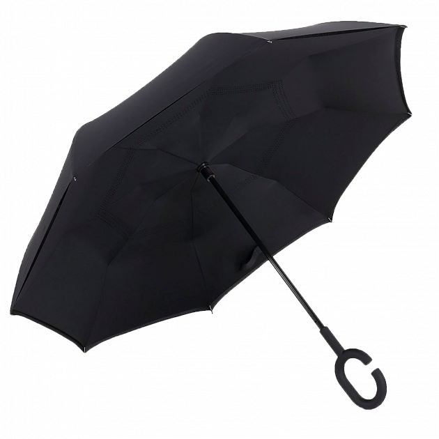 

Ветрозащитный зонт Up-Brella антизонт Зонт обратного сложения КРАСНЫЙ