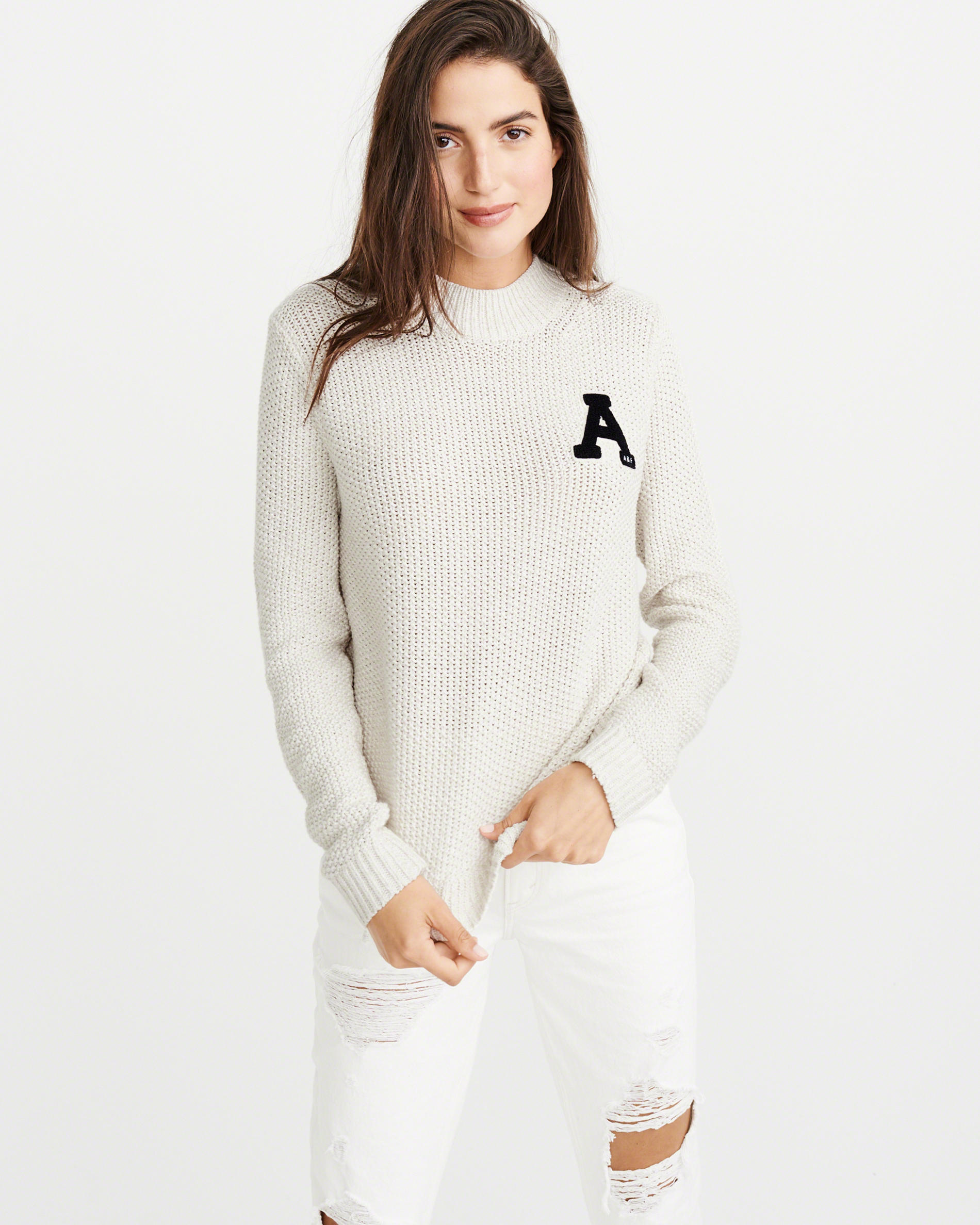 

Свитер женский - свитер Abercrombie & Fitch AF4716W XS Светло-бежевый