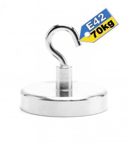 

Магнит в корпусе держатель с крючком Е42 70кг