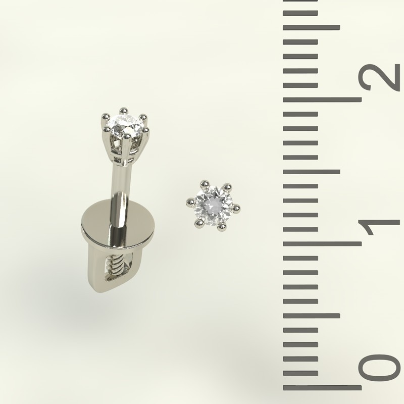 

Золотые серьги с бриллиантами 402-1B19 0,1карат