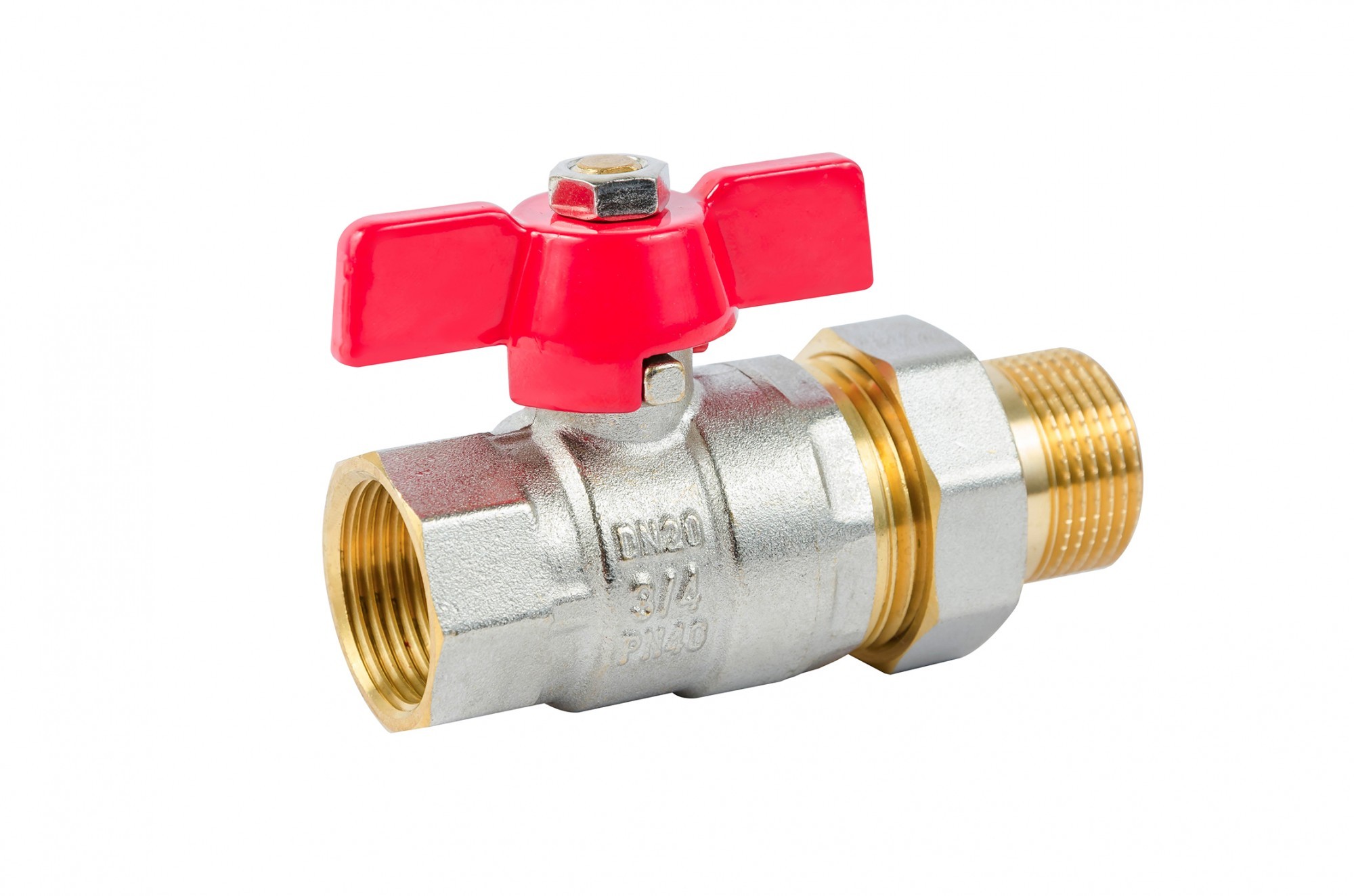 

Кран с американкой ANGO PN 40, накидной гайкой 3/4" 68