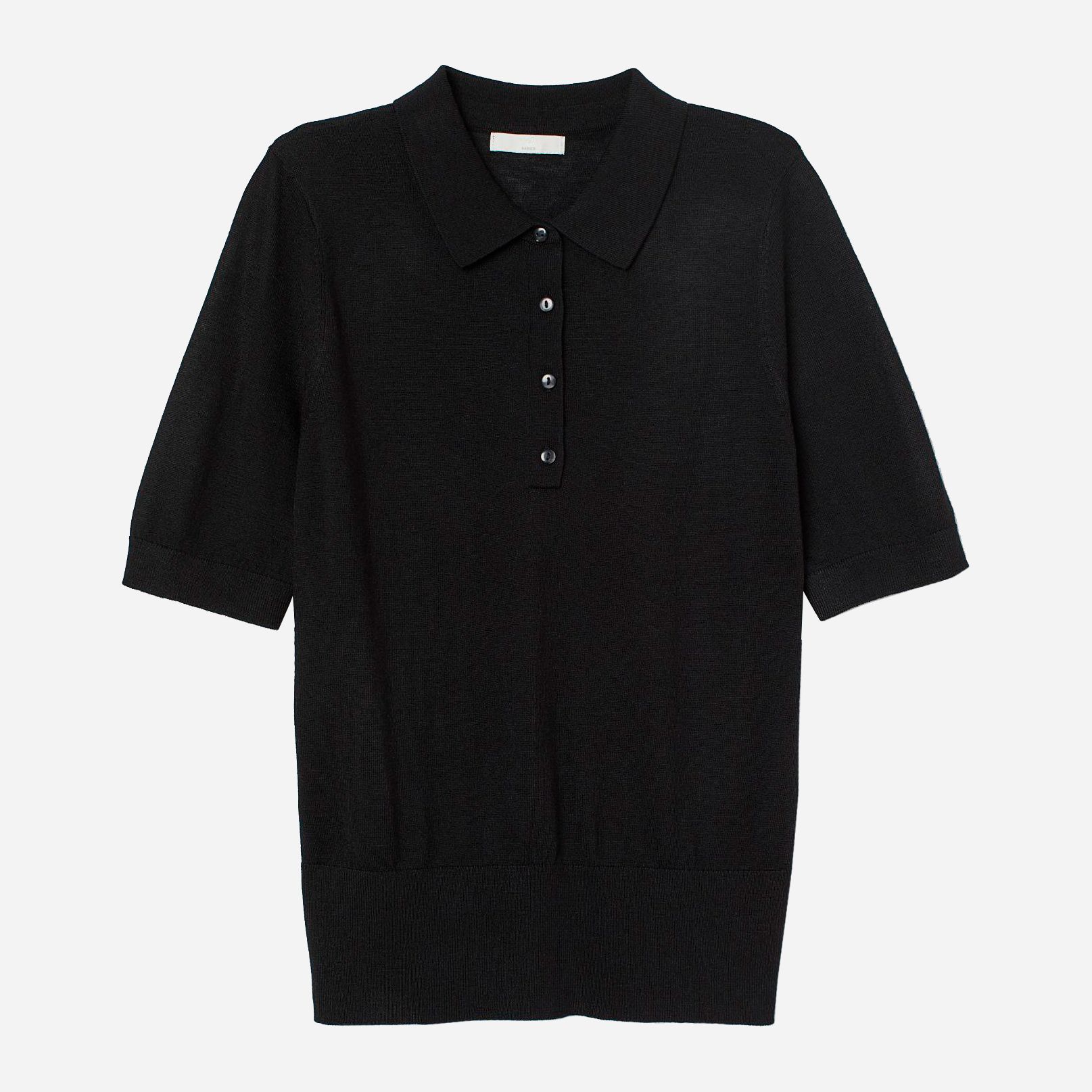 

Поло H&M 8012410-AAAD S Черное