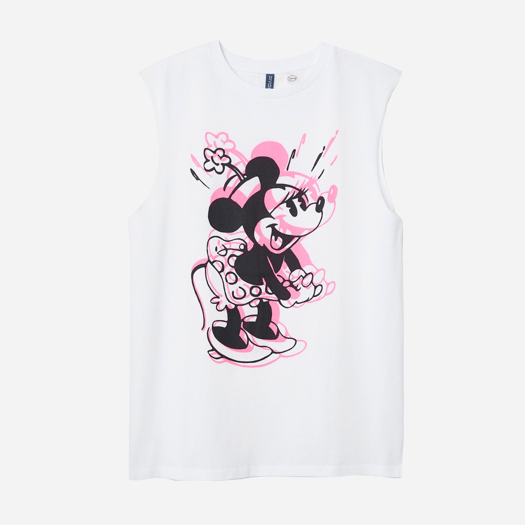 

Майка H&M 6400538-AAGQ XXL Белая с розовым