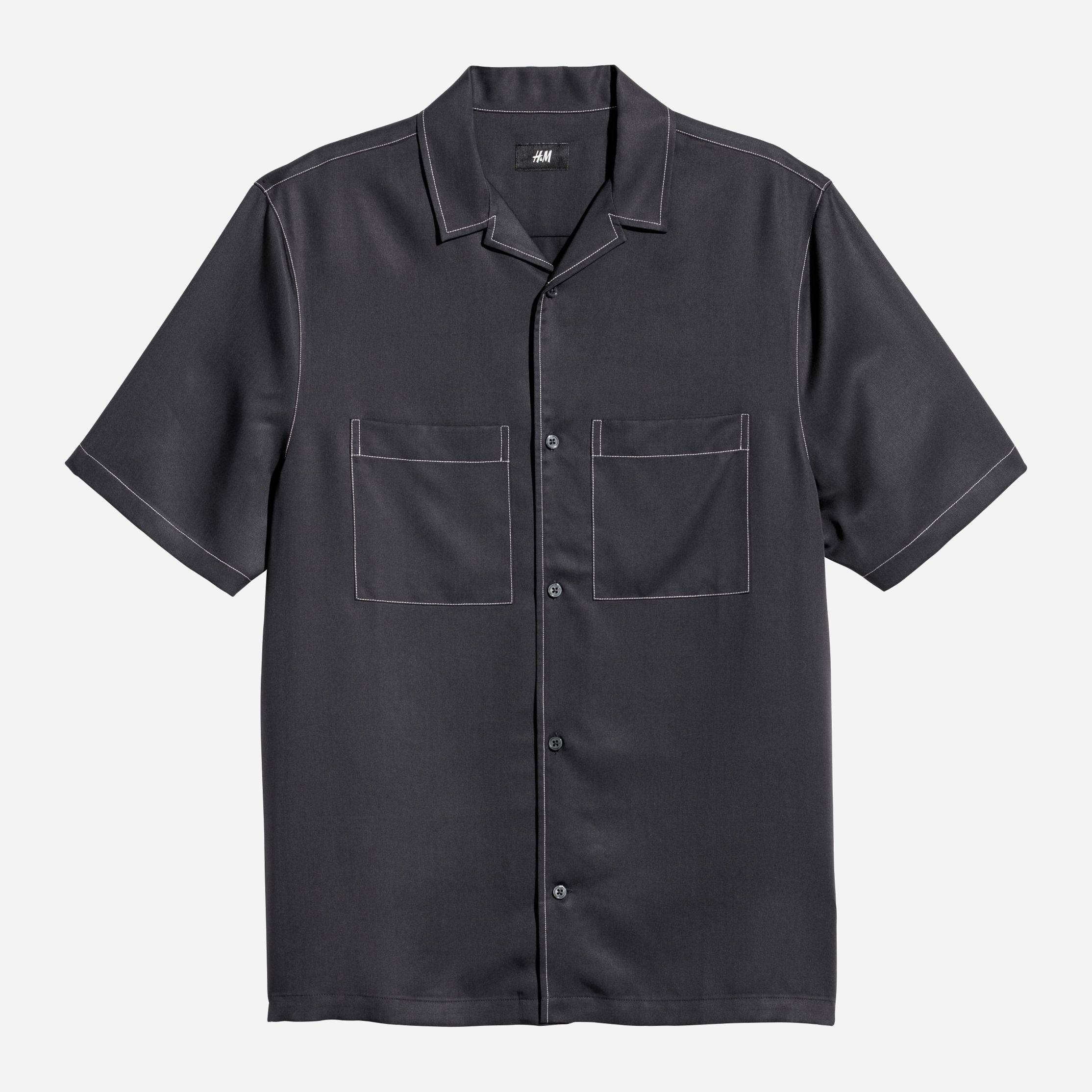 

Рубашка H&M 5982897-AAQJ S Темно-синяя