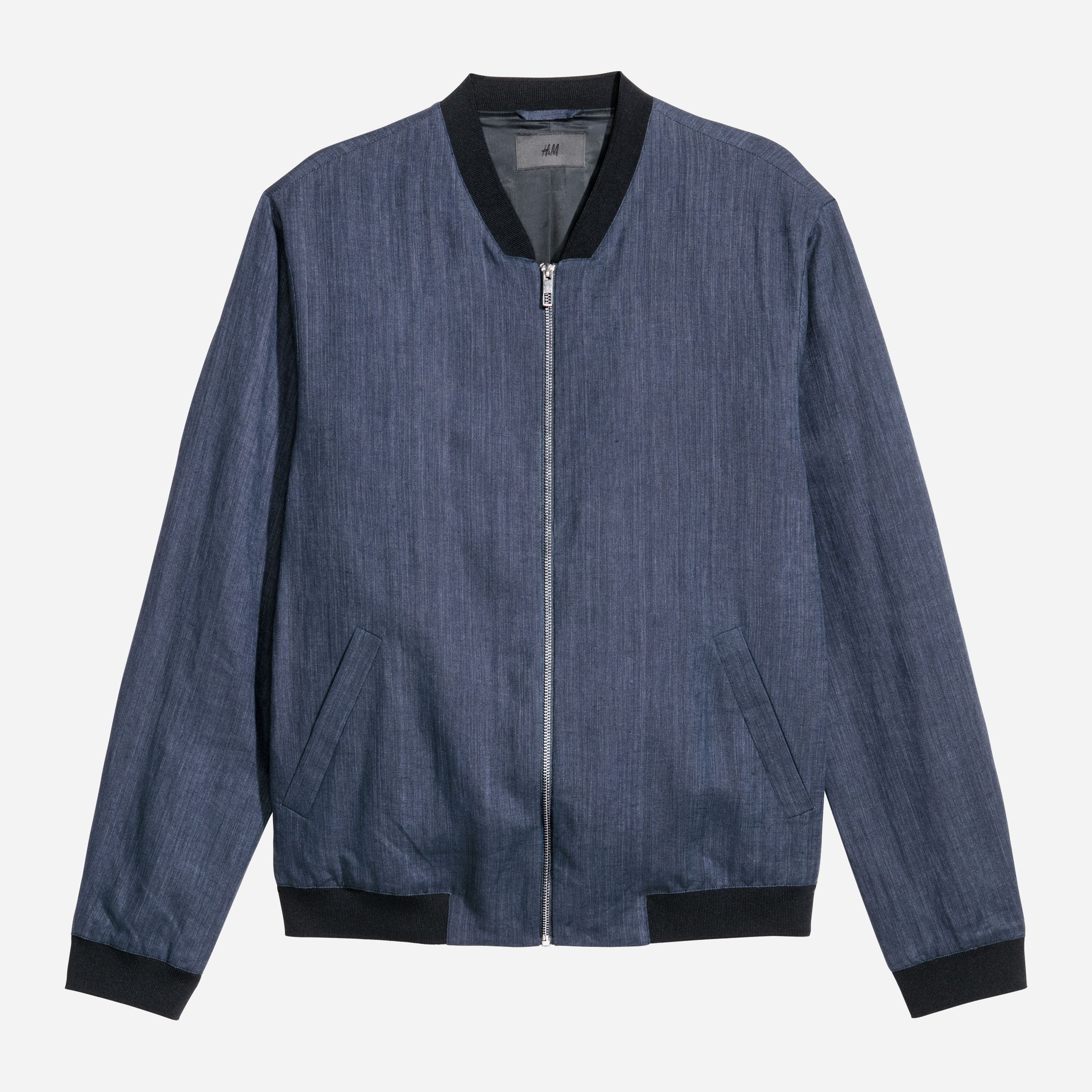

Бомбер H&M 5721576-AAQJ 50 Темно-синий