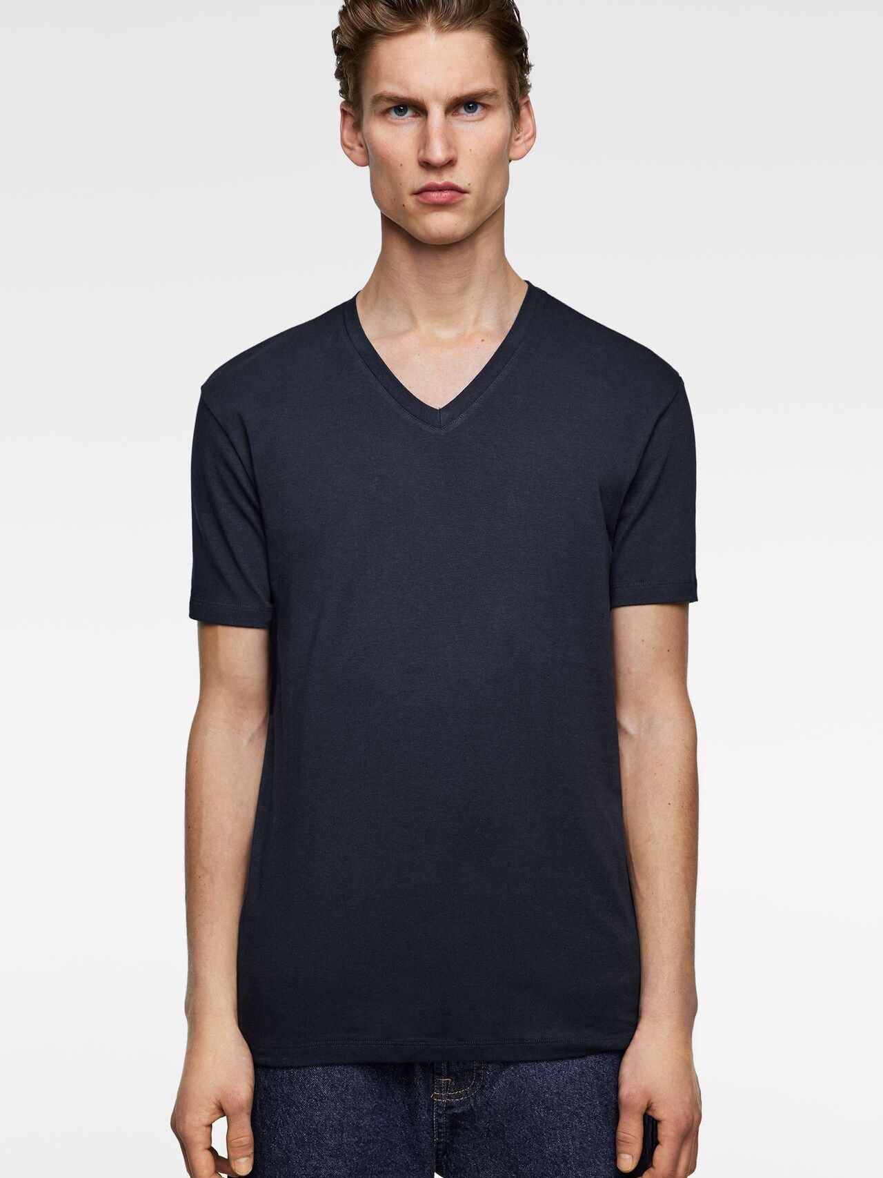 

Футболка Zara 5584/312/401-AAQJ S Темно-синяя