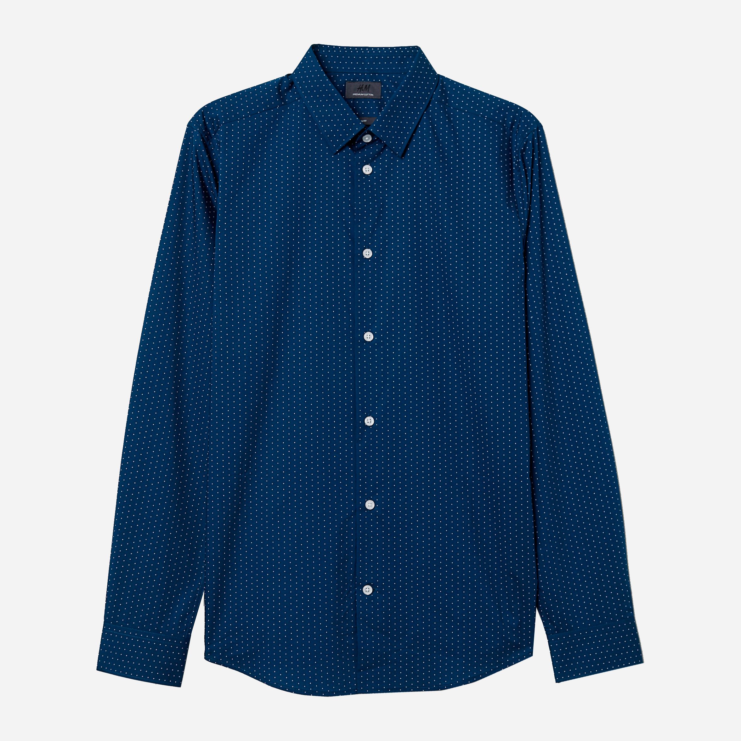 

Рубашка H&M 5518928-ADAB S Темно-голубая