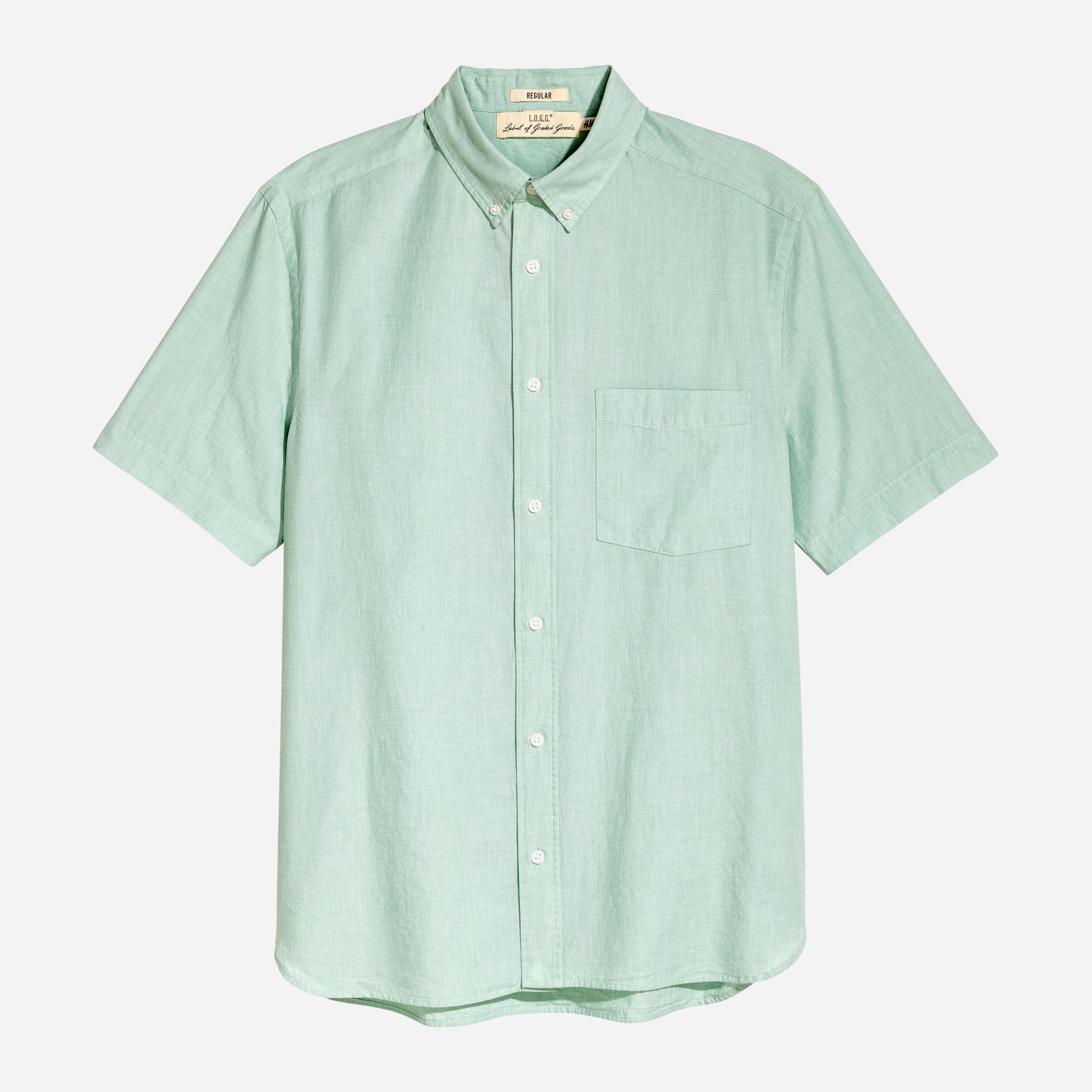 

Рубашка H&M 4808535-ACUB M Бледно-зеленая