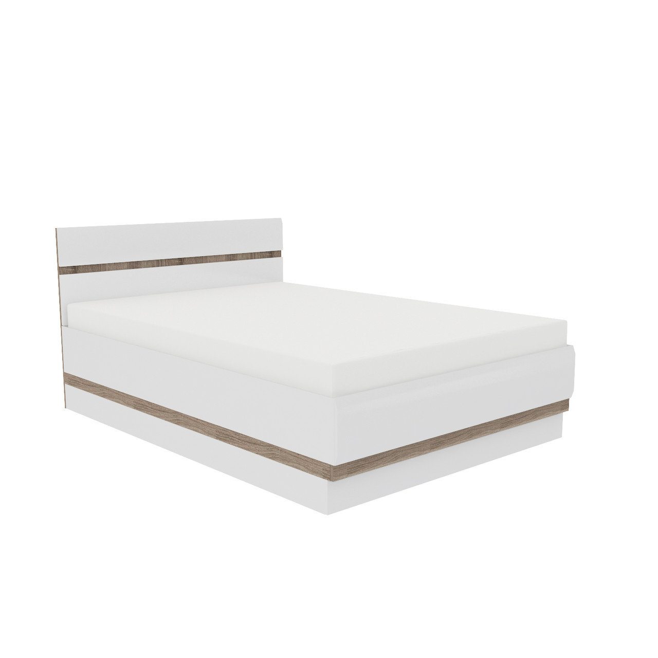 

Кровать двуспальная 180*200 из ДСП+МДФ без основания PARIS T3 Blonski